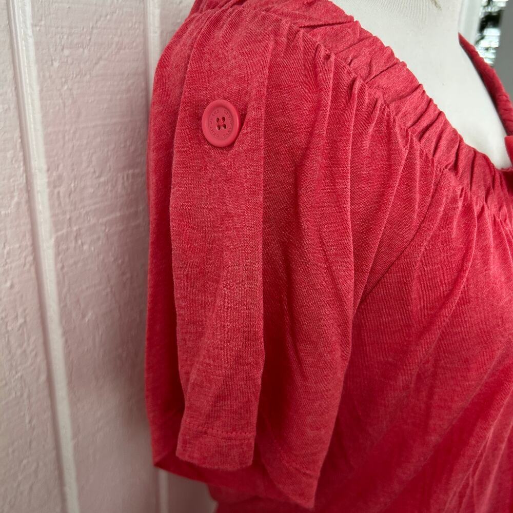 DKNY Jeans Vintage Bow Tie Blouse Feminine Preppy Top Women M - Picture 3 of 9